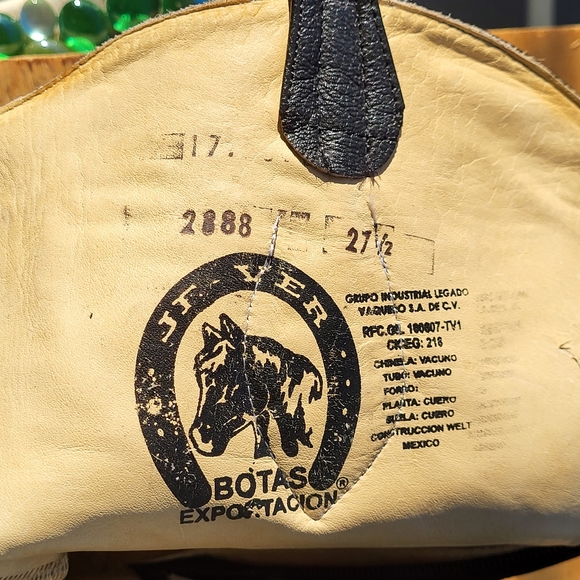 JE-VER real leather Cowboy boots Mexico Size 27.5, US Men's size 9/Woman's 10.5. - Picture 12 of 12